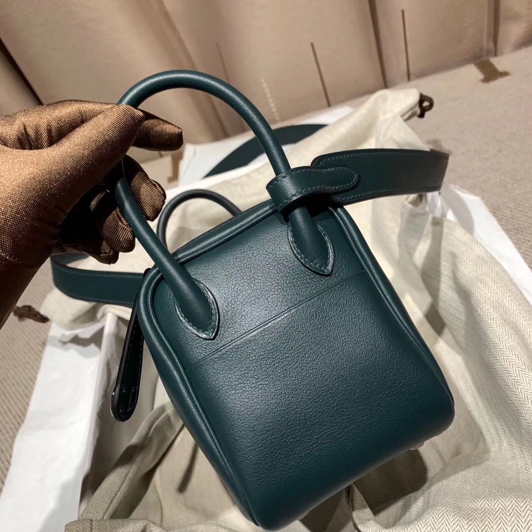 에르메스 미니 린디백19 그린 은장